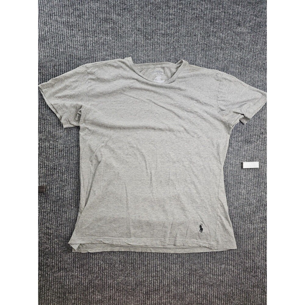 Ralph Lauren Men's Gray T-Shirt Cotton Short Sleeves With Crewneck Size XL